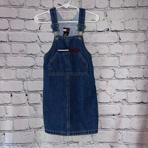 Tommy Hilfiger Vintage Girls Denim Overalls Dress Size 3T